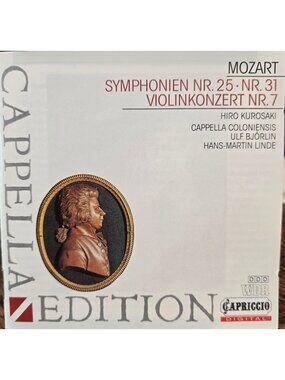 Mozart Symphonies Nos. 25 & 31 Violin Concerto No. 7 Cappella Edition 37013cd